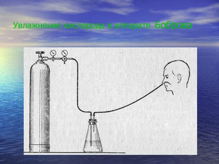 Увлажнение кислорода в аппарате Боброва