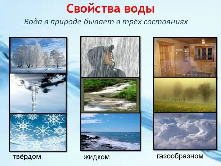 Свойства воды