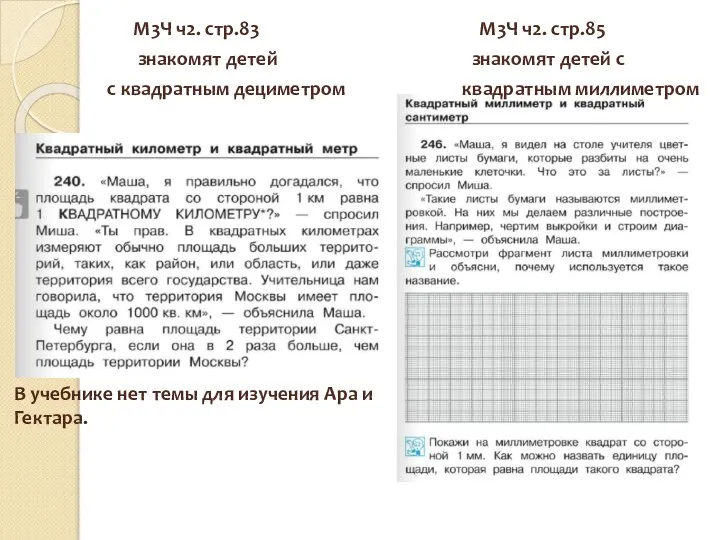 В учебнике нет темы для изучения Ара и Гектара. М3Ч ч2.