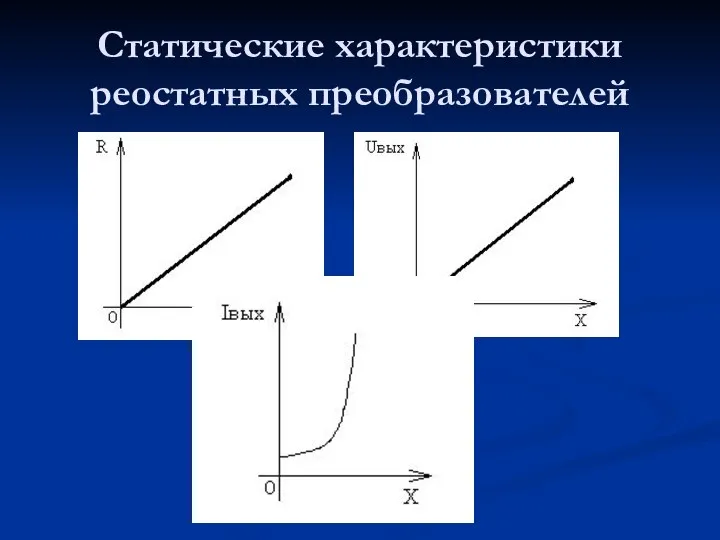 Статические характеристики реостатных преобразователей