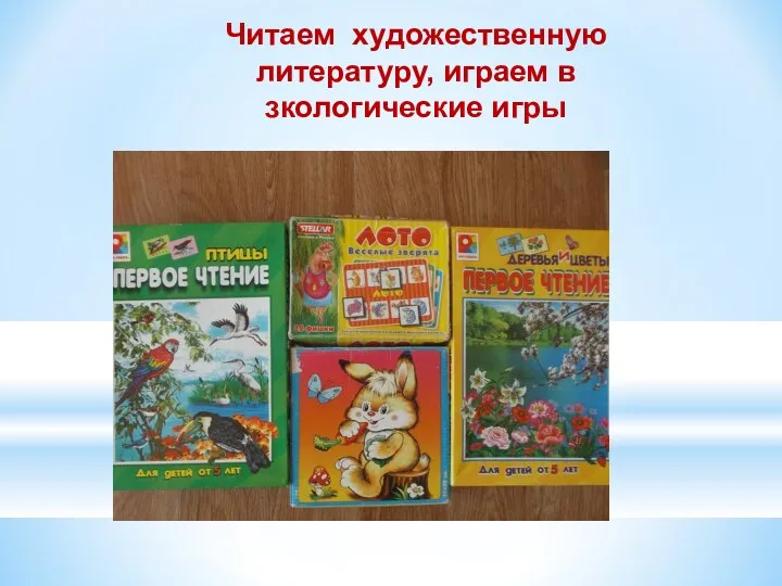 Читаем художественную литературу, играем в зкологические игры