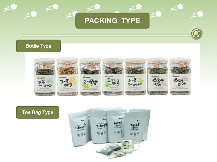 PACKING TYPE Bottle Type Tea Bag Type