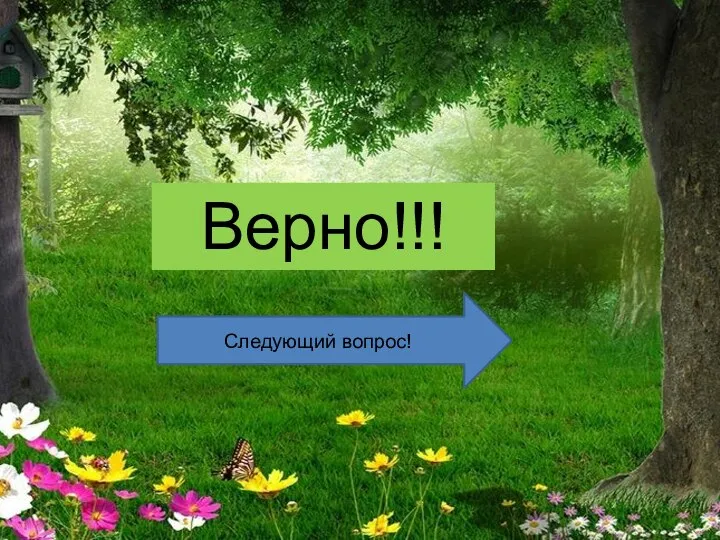 Верно!!! Следующий вопрос!