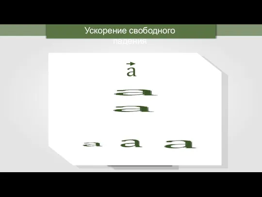 Ускорение свободного падения