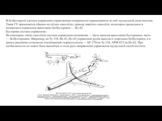 В безбустерной системе управления управляющие поверхности перемещаются за счёт мускульной силы