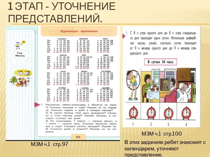 1 ЭТАП - УТОЧНЕНИЕ ПРЕДСТАВЛЕНИЙ. В этих заданиях ребят знакомят с