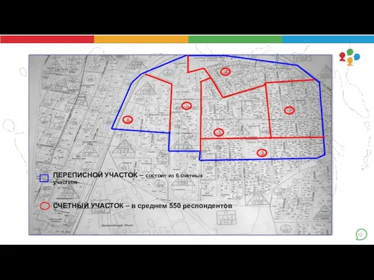 12 ПЕРЕПИСНОЙ УЧАСТОК – состоит из 6 счетных участков СЧЕТНЫЙ УЧАСТОК