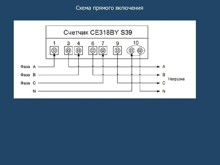 Схема прямого включения