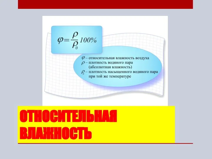 ОТНОСИТЕЛЬНАЯ ВЛАЖНОСТЬ