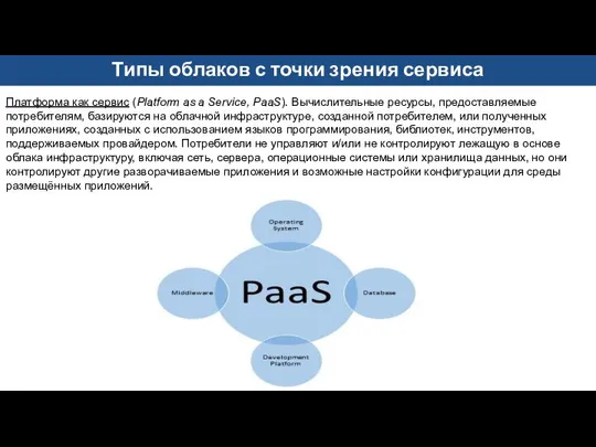 Платформа как сервис (Platform as a Service, PaaS). Вычислительные ресурсы, предоставляемые