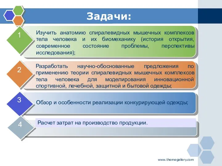 www.themegallery.com Задачи: Расчет затрат на производство продукции.