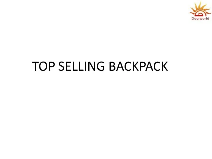 TOP SELLING BACKPACK