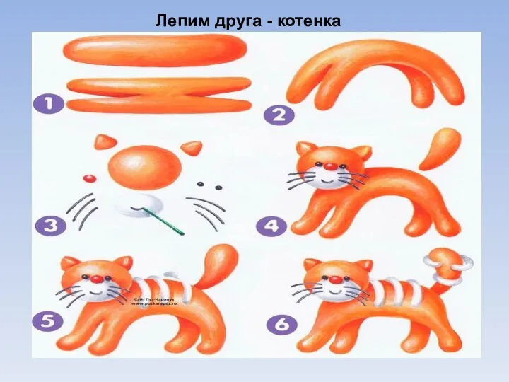 Лепим друга - котенка