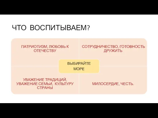 ЧТО ВОСПИТЫВАЕМ?