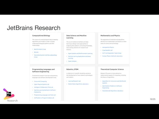 JetBrains Research /35