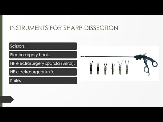 INSTRUMENTS FOR SHARP DISSECTION