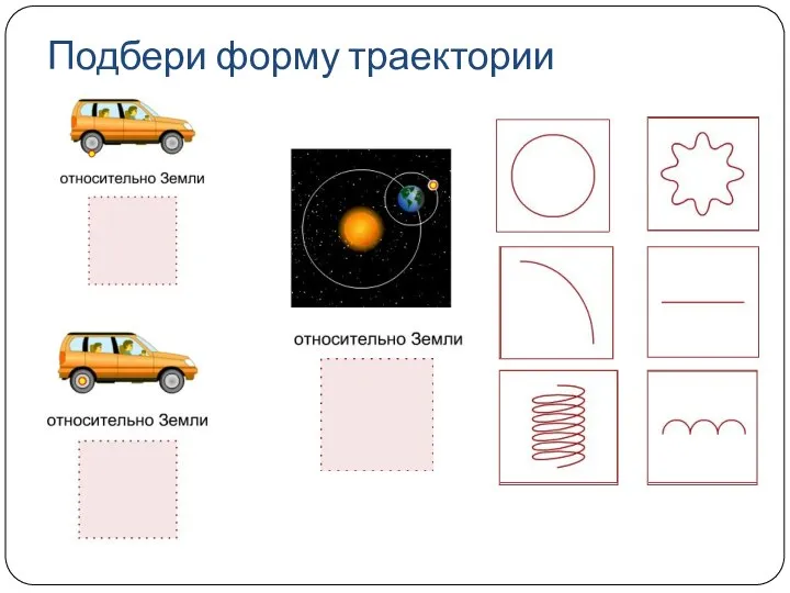 Подбери форму траектории