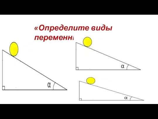 «Определите виды переменных»