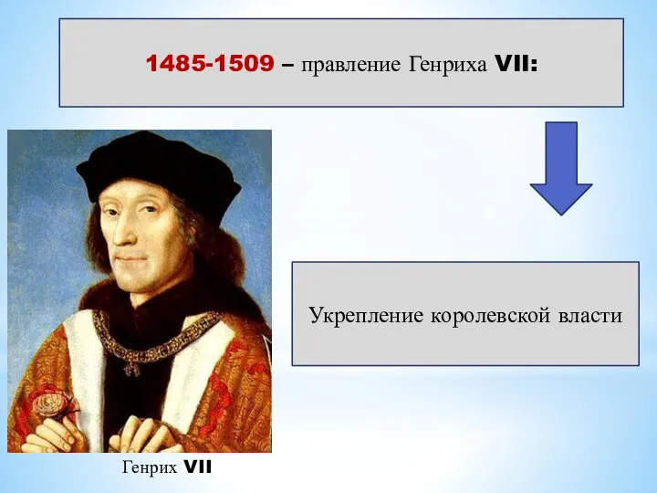 Генрих VII 1485-1509 – правление Генриха VII: Укрепление королевской власти