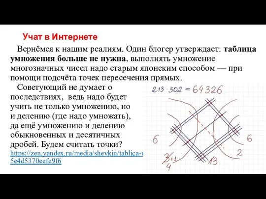 Учат в Интернете Вернёмся к нашим реалиям. Один блогер утверждает: таблица