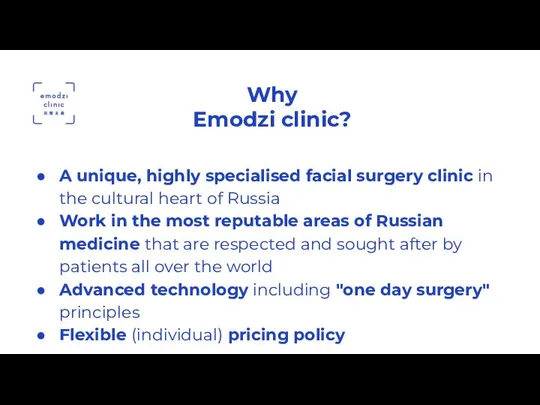 Why Emodzi clinic? A unique, highly specialised facial surgery clinic in