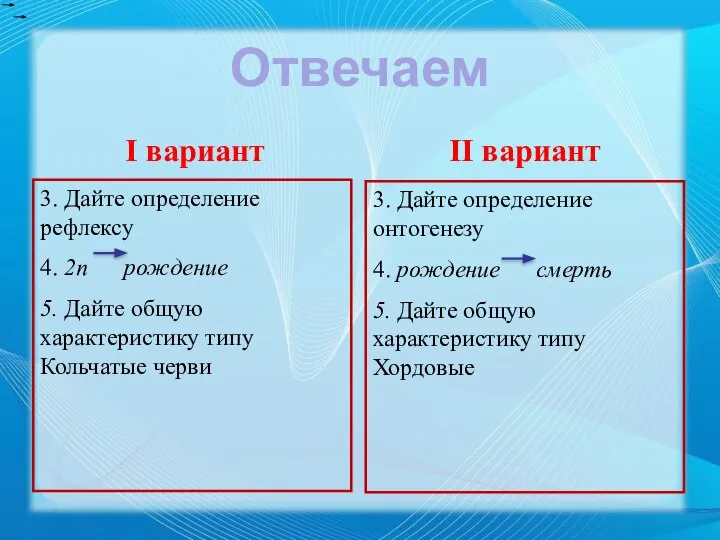 I вариант 3. Дайте определение рефлексу 4. 2n рождение 5. Дайте