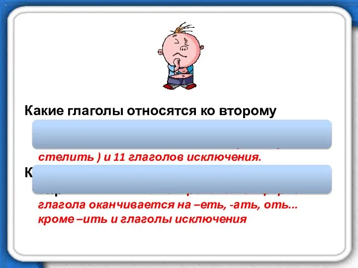 Какие глаголы относятся ко второму спряжению? Если неопределенная форма глагола оканчивается