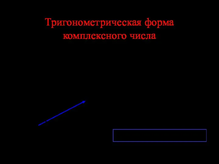 Тригонометрическая форма комплексного числа х у М(a,b) a b 0 ϕ