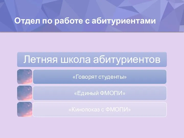 Отдел по работе с абитуриентами