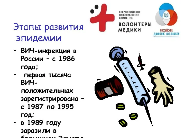 ВИЧ-инфекция в России – с 1986 года; первая тысяча ВИЧ-положительных зарегистрирована