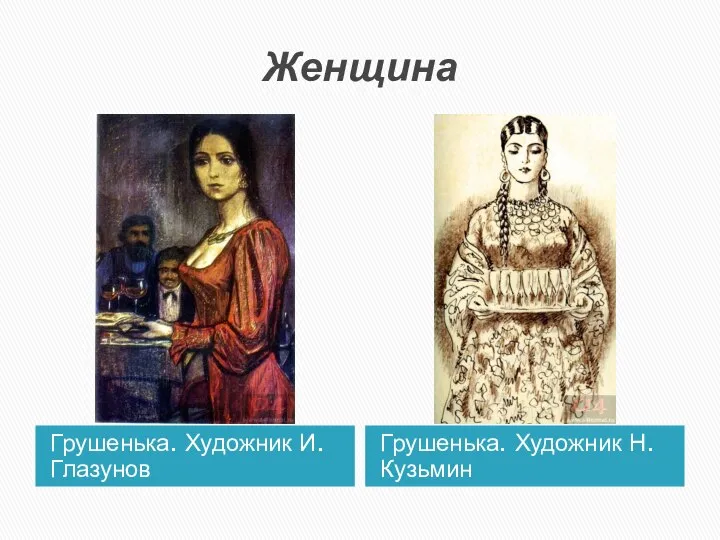 Женщина Грушенька. Художник И. Глазунов Грушенька. Художник Н. Кузьмин