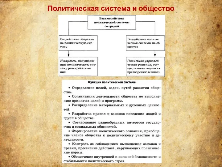 Политическая система и общество