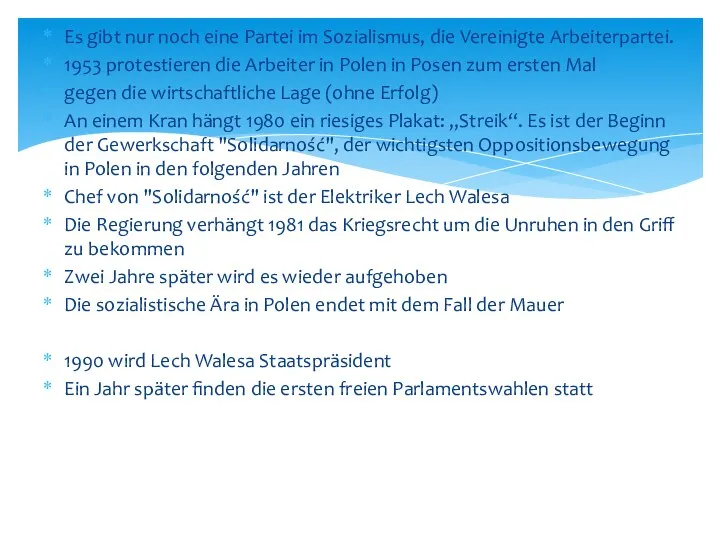 Es gibt nur noch eine Partei im Sozialismus, die Vereinigte Arbeiterpartei.