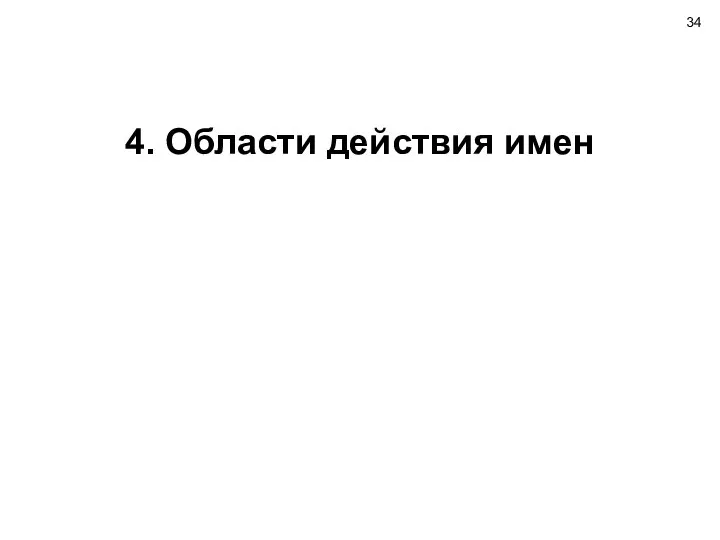 4. Области действия имен