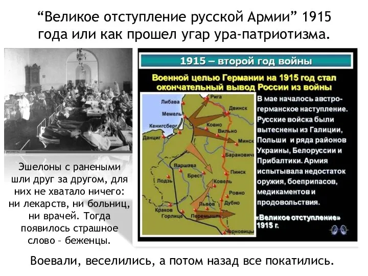 “Великое отступление русской Армии” 1915 года или как прошел угар ура-патриотизма.