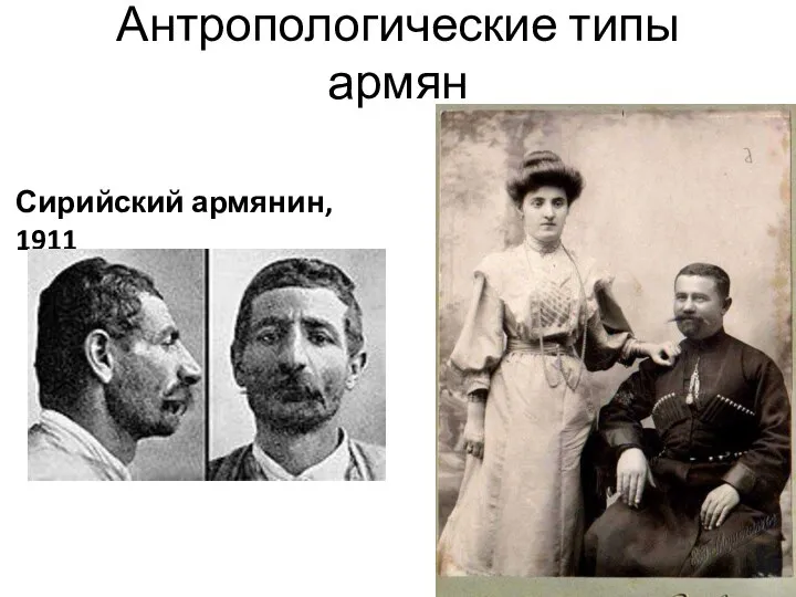 Антропологические типы армян Сирийский армянин, 1911