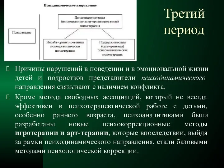 Третий период Причины нарушений в поведении и в эмоциональной жизни детей