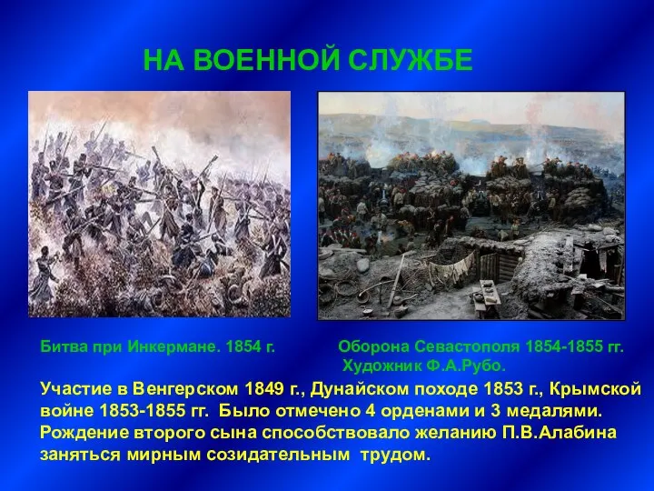 НА ВОЕННОЙ СЛУЖБЕ Битва при Инкермане. 1854 г. Оборона Севастополя 1854-1855