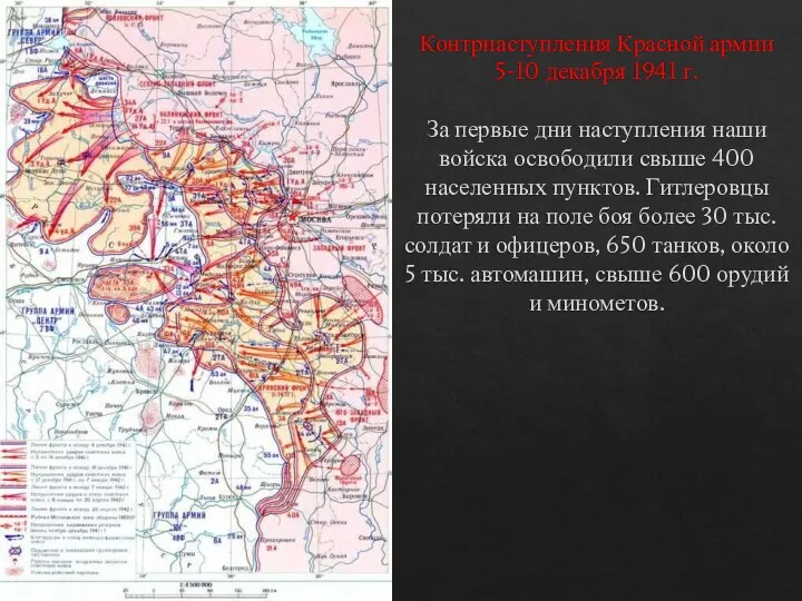 Контрнаступления Красной армии 5-10 декабря 1941 г. За первые дни наступления