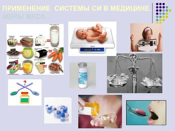 ПРИМЕНЕНИЕ СИСТЕМЫ СИ В МЕДИЦИНЕ. МЕРЫ ВЕСА…