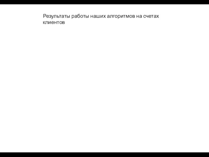 Результаты работы наших алгоритмов на счетах клиентов