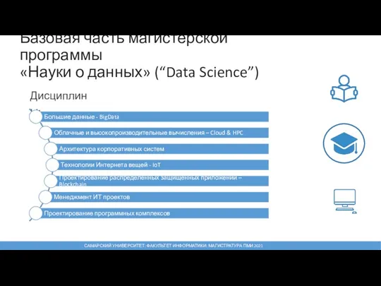 Базовая часть магистерской программы «Науки о данных» (“Data Science”) Дисциплины: САМАРСКИЙ
