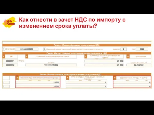 Как отнести в зачет НДС по импорту с изменением срока уплаты?