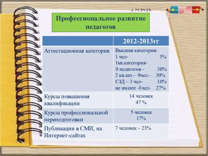 Профессиональное развитие педагогов