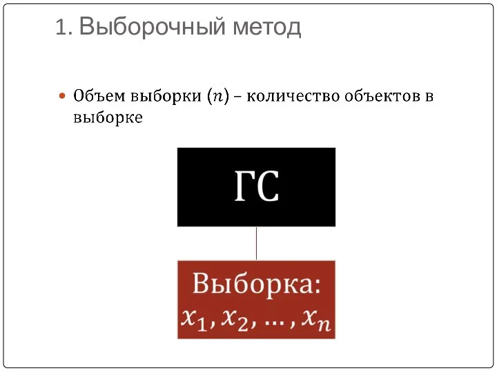 1. Выборочный метод