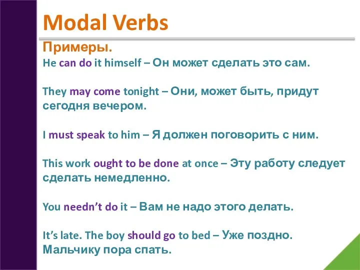 Modal Verbs Примеры. He can do it himself – Он может