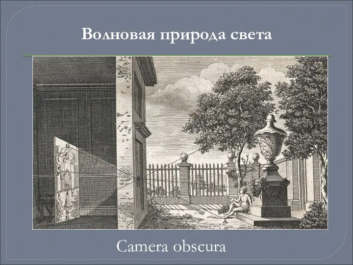 Camera obscura Волновая природа света