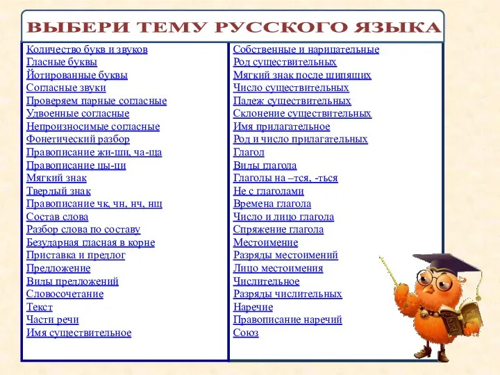 Собственные и нарицательные Род существительных Мягкий знак после шипящих Число существительных