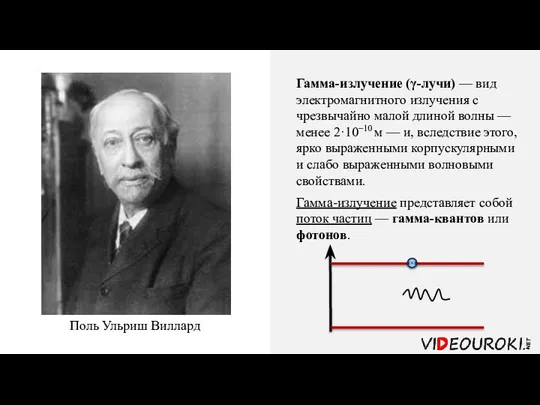 Гамма-излучение (γ-лучи) — вид электромагнитного излучения с чрезвычайно малой длиной волны