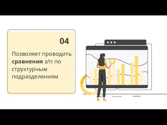 Позволяет проводить сравнения з/п по структурным подразделениям 04